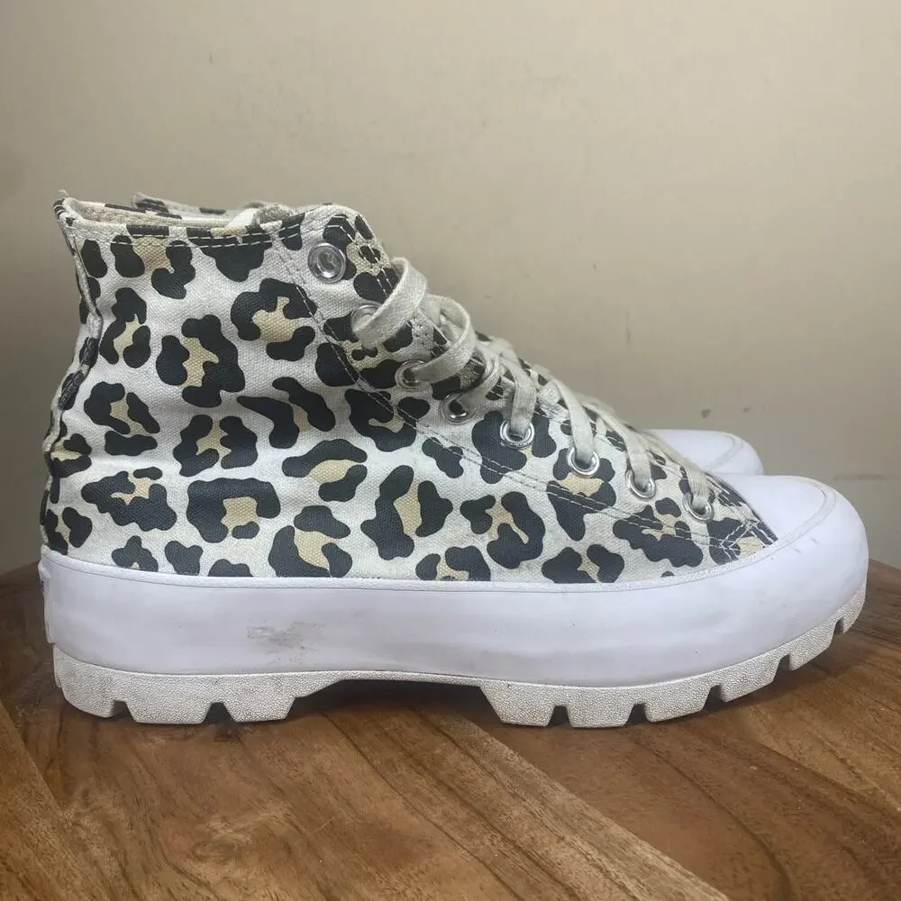 Converse Chuck Taylor All Star Lugged Leopard Womens Animal Print Size 9 Shoes